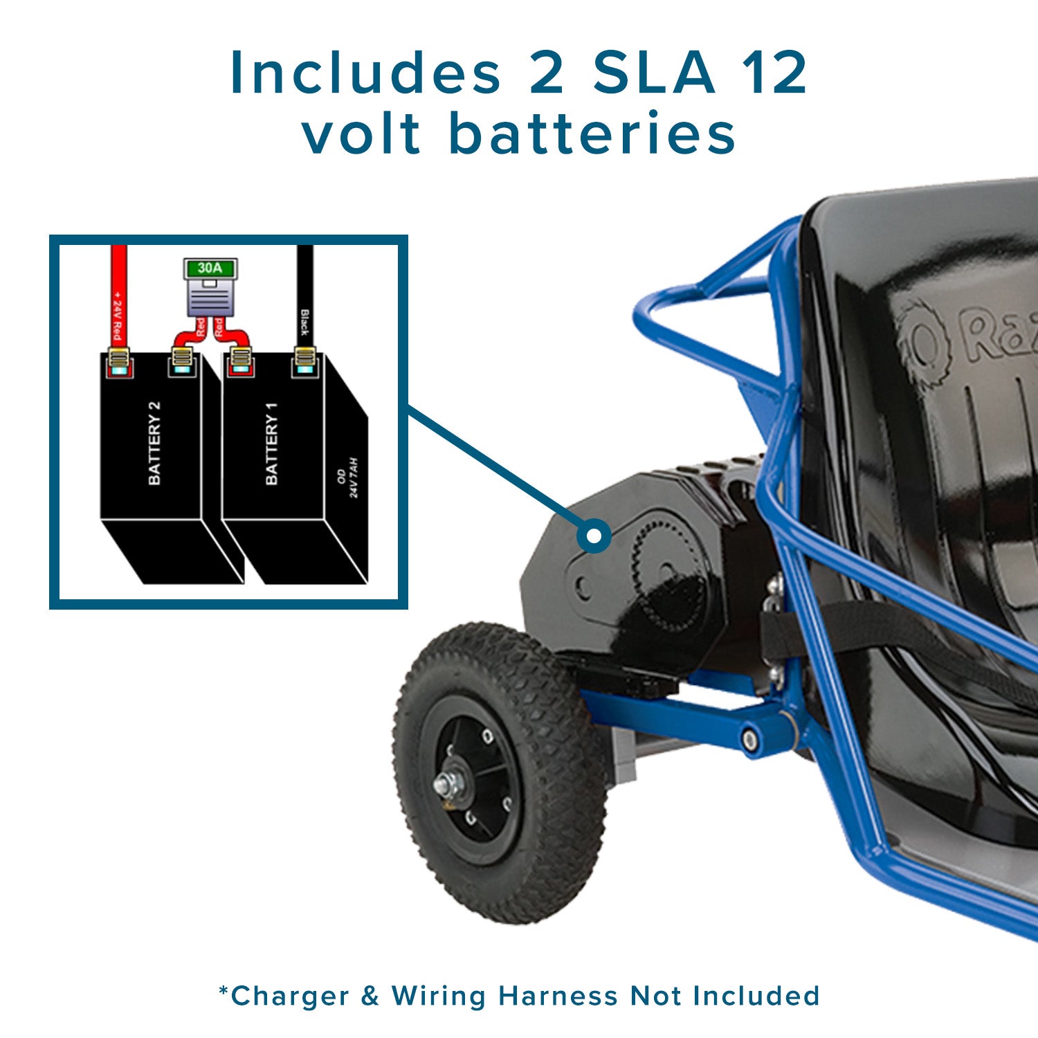 24 Volt Battery Pack for the Razor Dune Buggy Monster Scooter Parts