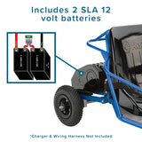 24 Volt Battery Pack for the Razor Dune Buggy, featuring two high-capacity 12 Volt batteries, ensuring longer runtime and reliable performance for your Razor Dune Buggy.