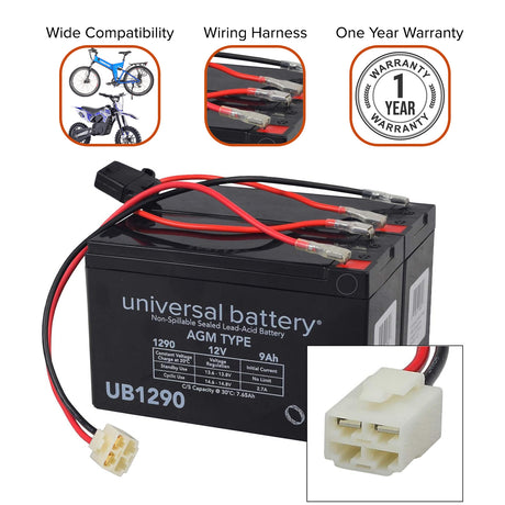 24 Volt Battery Pack for the Razor Pocket Rocket, featuring a black battery with red and black wires, designed for easy installation with compatible wiring harness options for extended runtime.