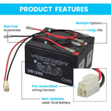 24 Volt Battery Pack for the Razor RX200, featuring a black battery with red and black wires, includes two 12V batteries and wiring harness for extended scooter runtime.