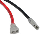 4-Pin, 2-Wire Battery Wiring Harness for Razor Scooters, showing a close-up of black and red electrical cables with connectors.