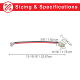 4-Pin, 2-Wire Battery Wiring Harness for Razor Scooters, featuring a black and red wire with a white connector, designed for connecting two 12-volt batteries in series for Razor scooter models.