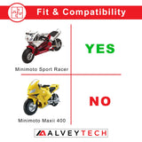 18 Volt Battery for the Minimoto Sport Racer (Blemished) with minor scrapes; includes wiring harness and 2-prong connector.