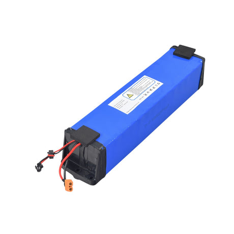 36 Volt 11.6 Ah Lithium Battery Pack for the Hiboy® S2 Pro Electric Scooter, shown as a blue rectangular battery with connected black wires and a white label.