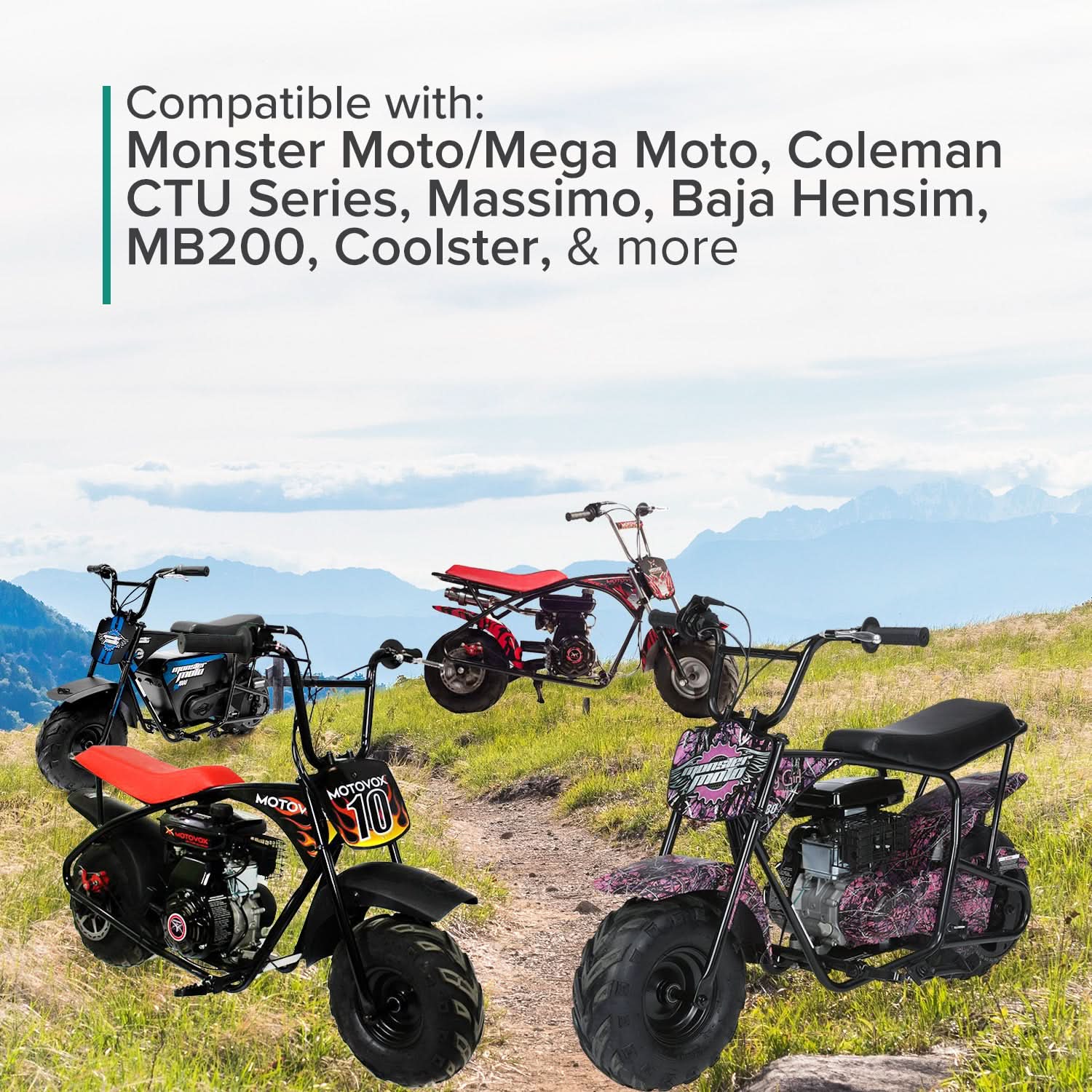 coleman mini bike 212cc B200RSV free start every time and enhanced visibility and safety during night rides or low Coleman Mega Moto Mini Bike