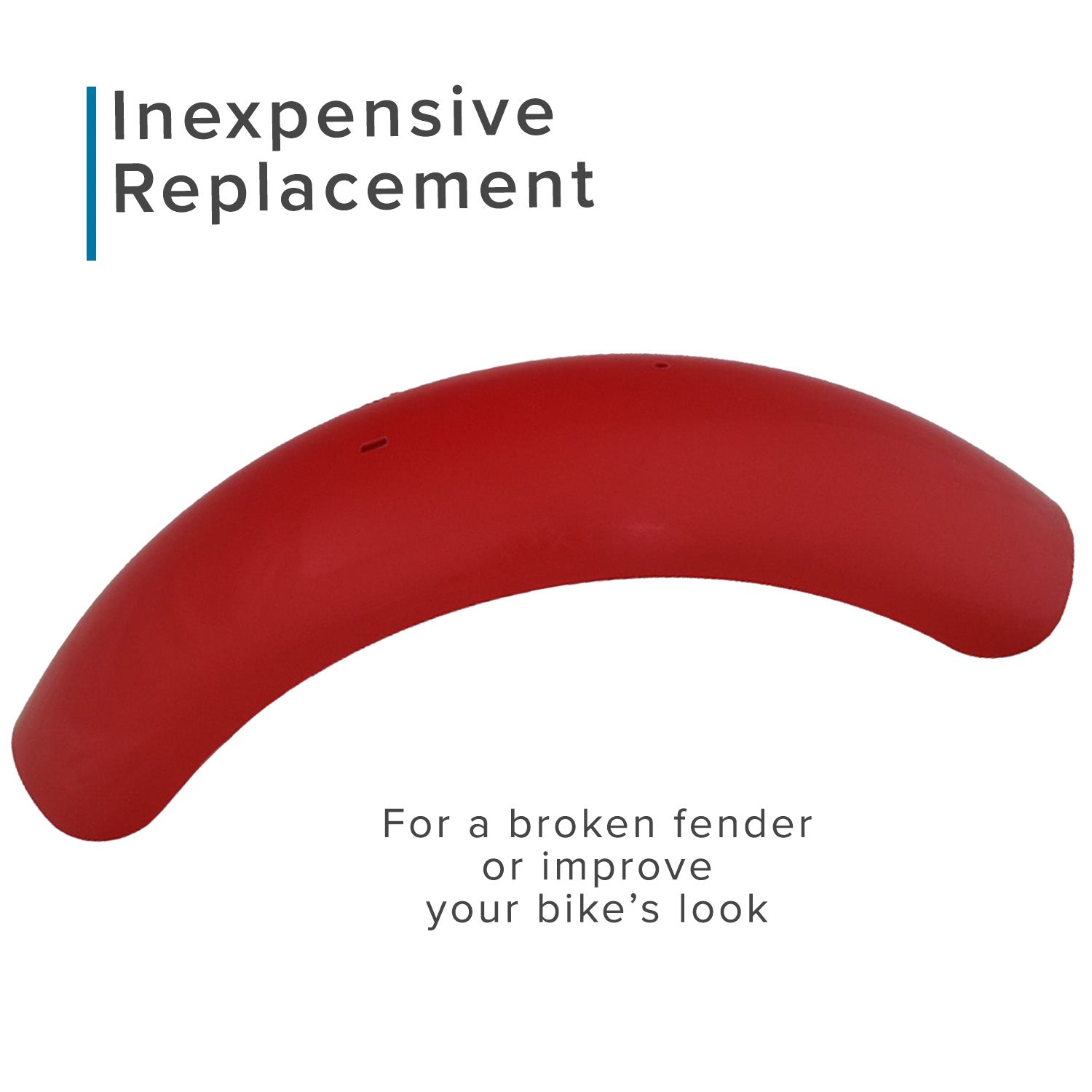 Front Fender for the Massimo Warrior 200 (MB200) Mini Bike, showcasing a red plastic fender with visible text and logo details, designed for replacement after wear and tear.