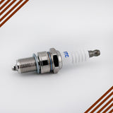 Spark Plug for the Baja Mini Bike MB165 & MB200, shown on a white background, highlighting its metal and glass connector, suitable for various small 6.5 hp gas engines.