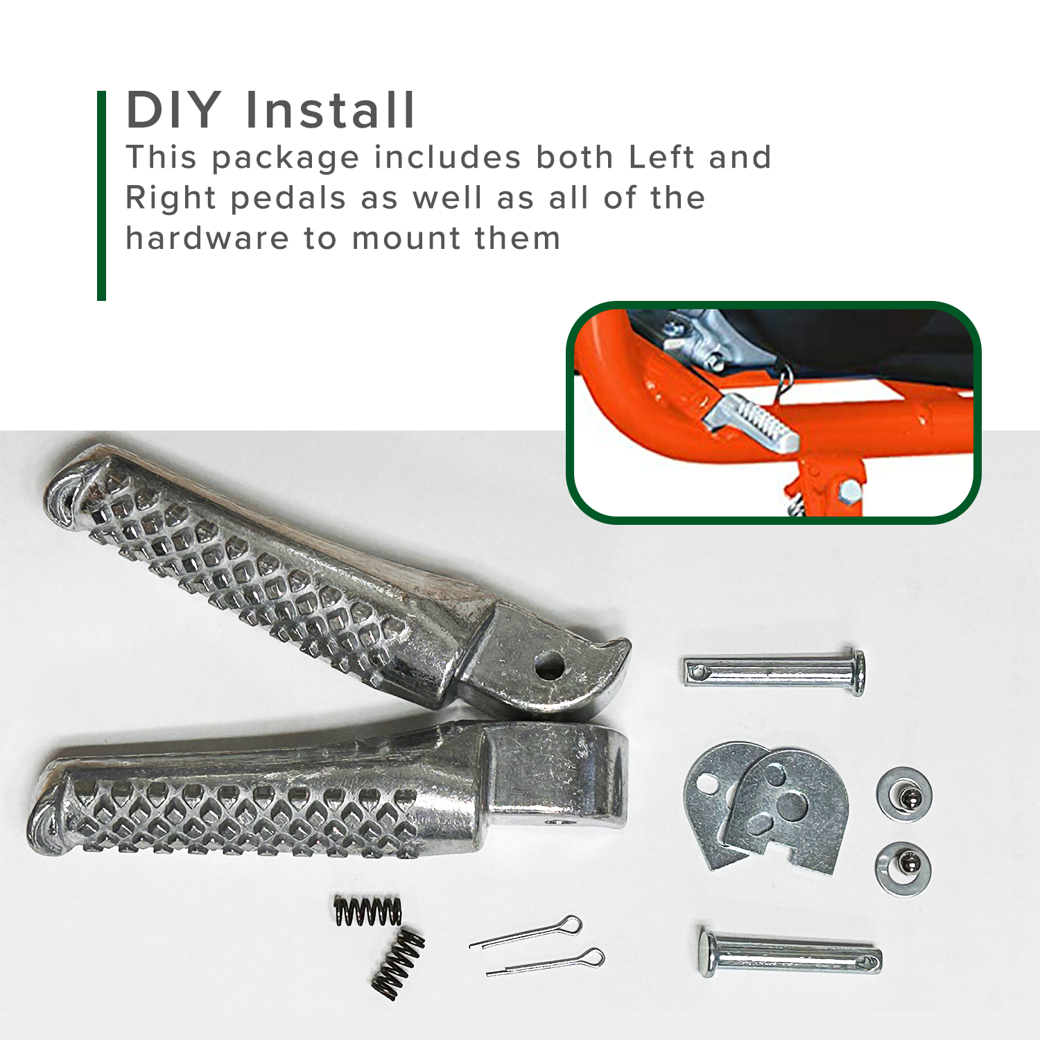 coleman mini bike foot pegs Foot Pegs for the Coleman BT200X, CT200U Trail, & CT200U-EX Mini Bikes (Set of 2)