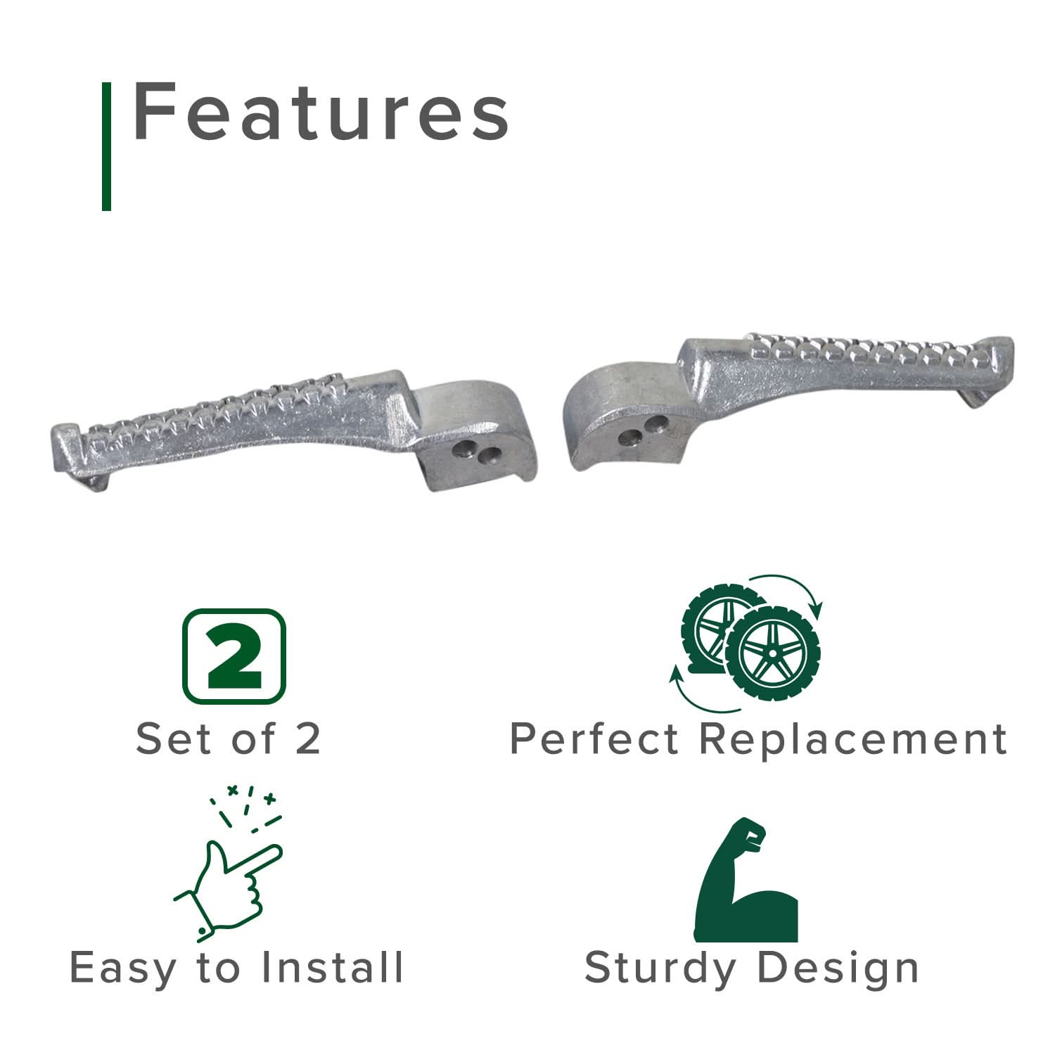 coleman mini bike foot pegs Foot Pegs for the Coleman BT200X, CT200U Trail, & CT200U-EX Mini Bikes (Set of 2)