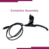 Brake Assembly for the Drive Medical DV8 Steerable Knee Walker: a black brake lever attached to a cable, designed specifically for left or right side handlebar configurations.