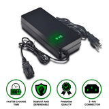 48 Volt 3.0 Amp 3-Pin Quick-Charge Battery Charger for AGM & Gel Batteries (Premium) showing a black rectangular device with visible green indicator lights.