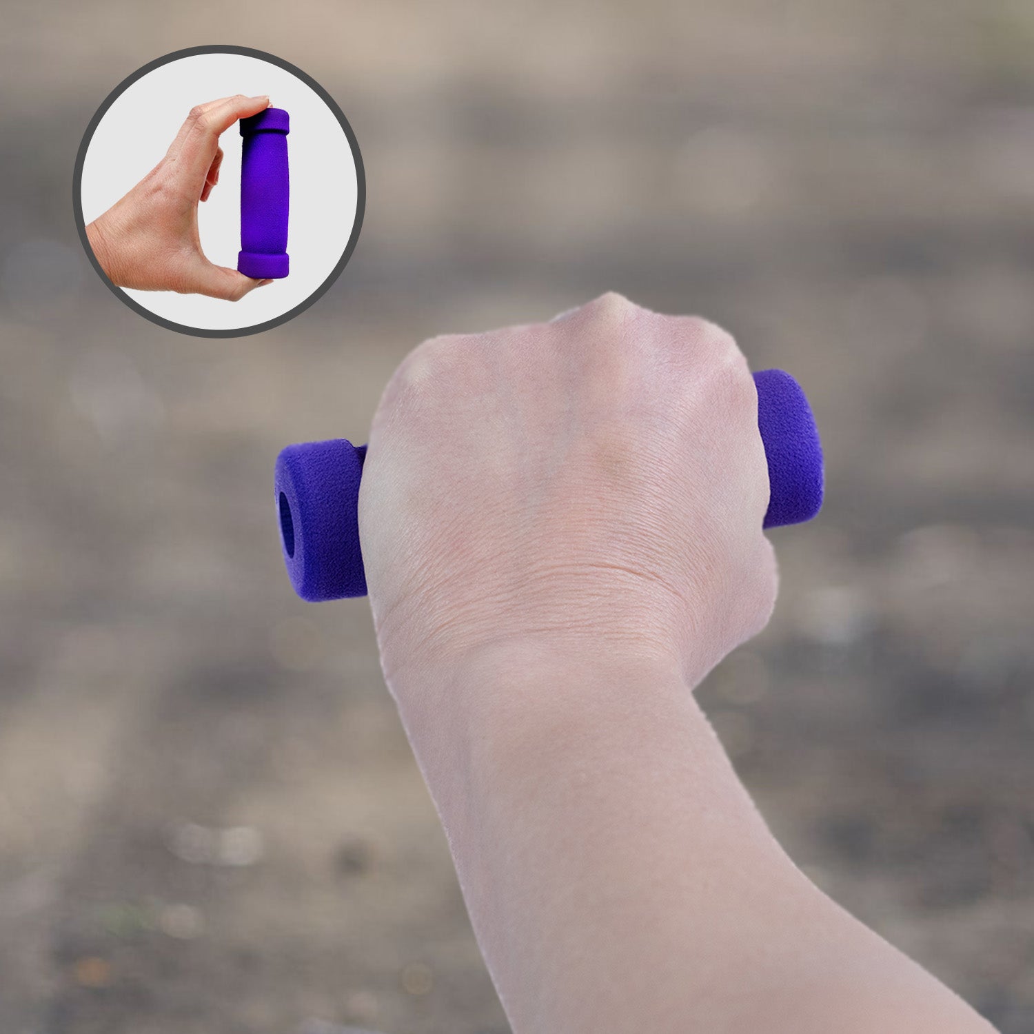 Hand holding a Handlebar Grip Set for Razor Kick Scooters and PowerWings, showing the soft, spongy foam tube designed for comfort and a secure grip.