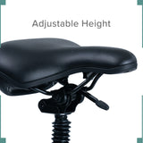 Seat with Mounting Post for the Ninebot MAX G30 Scooter, featuring a padded black seat and adjustable post with shock absorber, providing comfort and easy folding for compact storage.