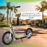 Rear Fender for the Razor EcoSmart SUP Electric Scooter shown mounted on the scooter, highlighting its metal construction with mounting struts and hardware.