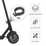 Limit Ring for the Ninebot MAX G30 Scooter, shown with included hardware (nut and screw), instructions, and symbols of a screwdriver and wrench, highlighting its role in the scooter's folding mechanism.