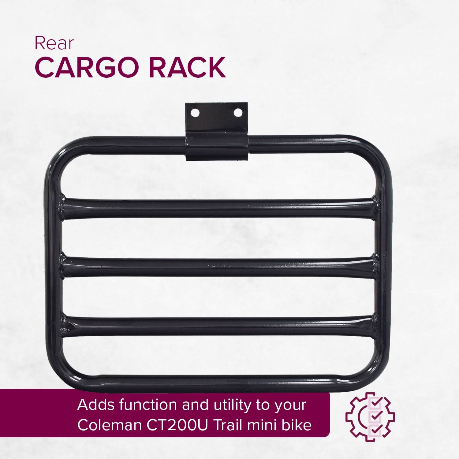 coleman mini bike ct200u rack Cargo Rack for the Coleman CT200U Trail Mini Bike