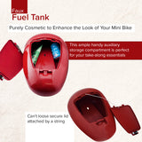 Decorative Fuel Tank for the Coleman CT200U-EX, CT200U-EXR & CT200U-EX V Mini Bikes, shown with an open lid and designed for cosmetic purposes, not for holding gasoline.