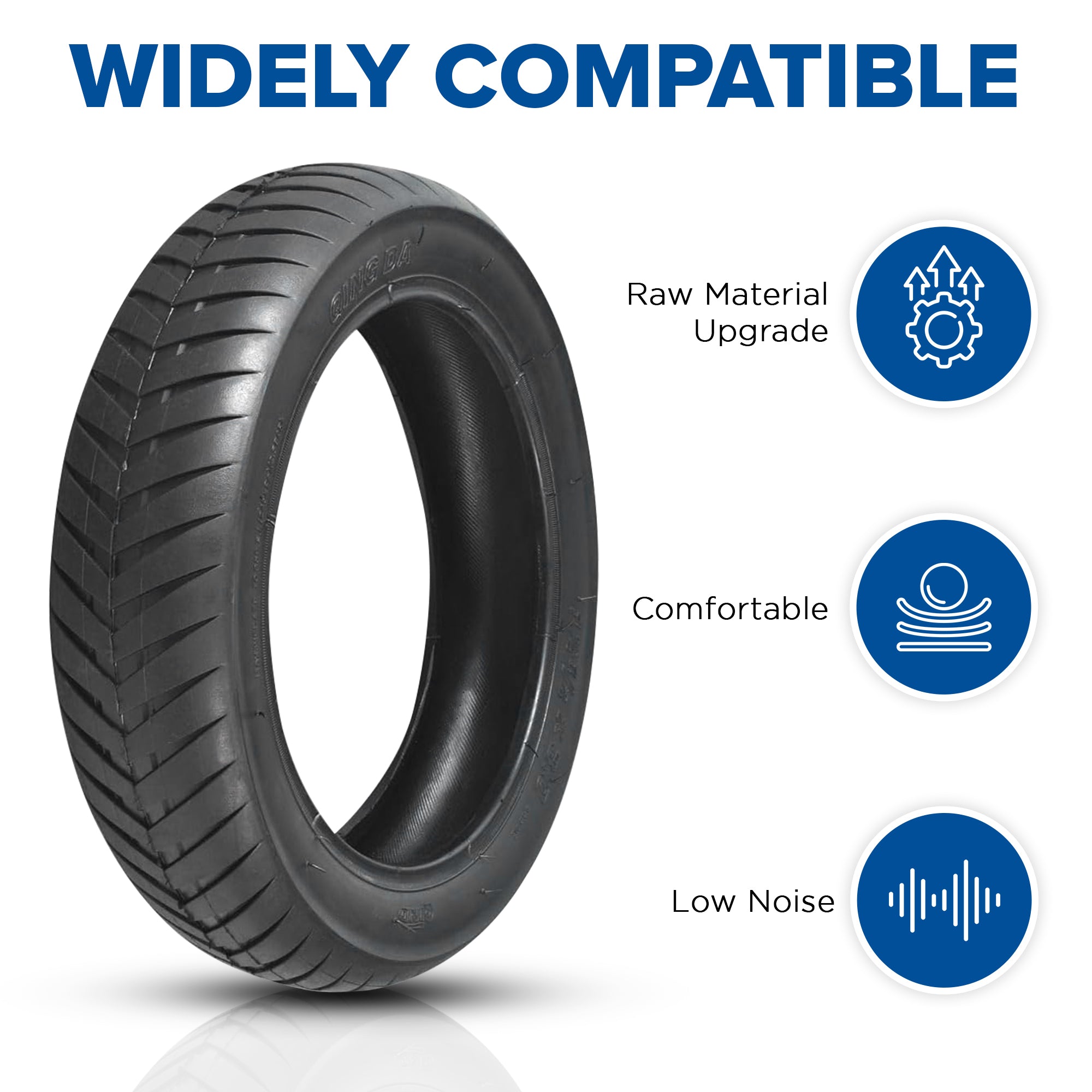 12-1/2 x 3.0 Street V-Groove Tire for Schwinn S750 featuring a classic V-grooved tread pattern for optimal grip on paved surfaces, ideal for a smooth ride on the electric scooter.