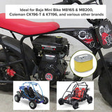 Air Filter Element for the Baja Mini Bike MB165 & MB200 (Baja Heat, Mini Baja, Baja Warrior) with an oval shape and dimensions of 100 mm x 75 mm x 70 mm.