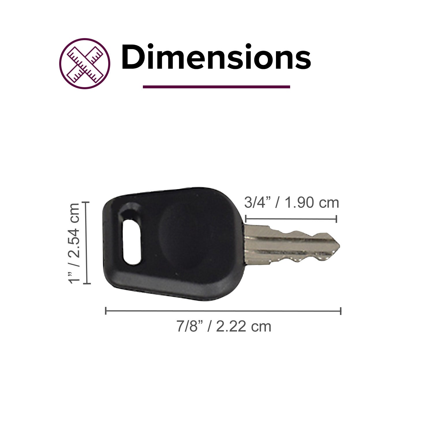 Key for the Drive Bobcat, Scout DST, Spitfire Scout, and Spitfire Scout DLX Scooters, featuring a black plastic cover.