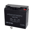 Half U1 18 Ah (17 Ah - 20 Ah Replacement) 12 Volt AGM Scooter Battery with Post Terminals, featuring black casing and visible white text detailing specifications, ideal for electric scooters and mobility devices.