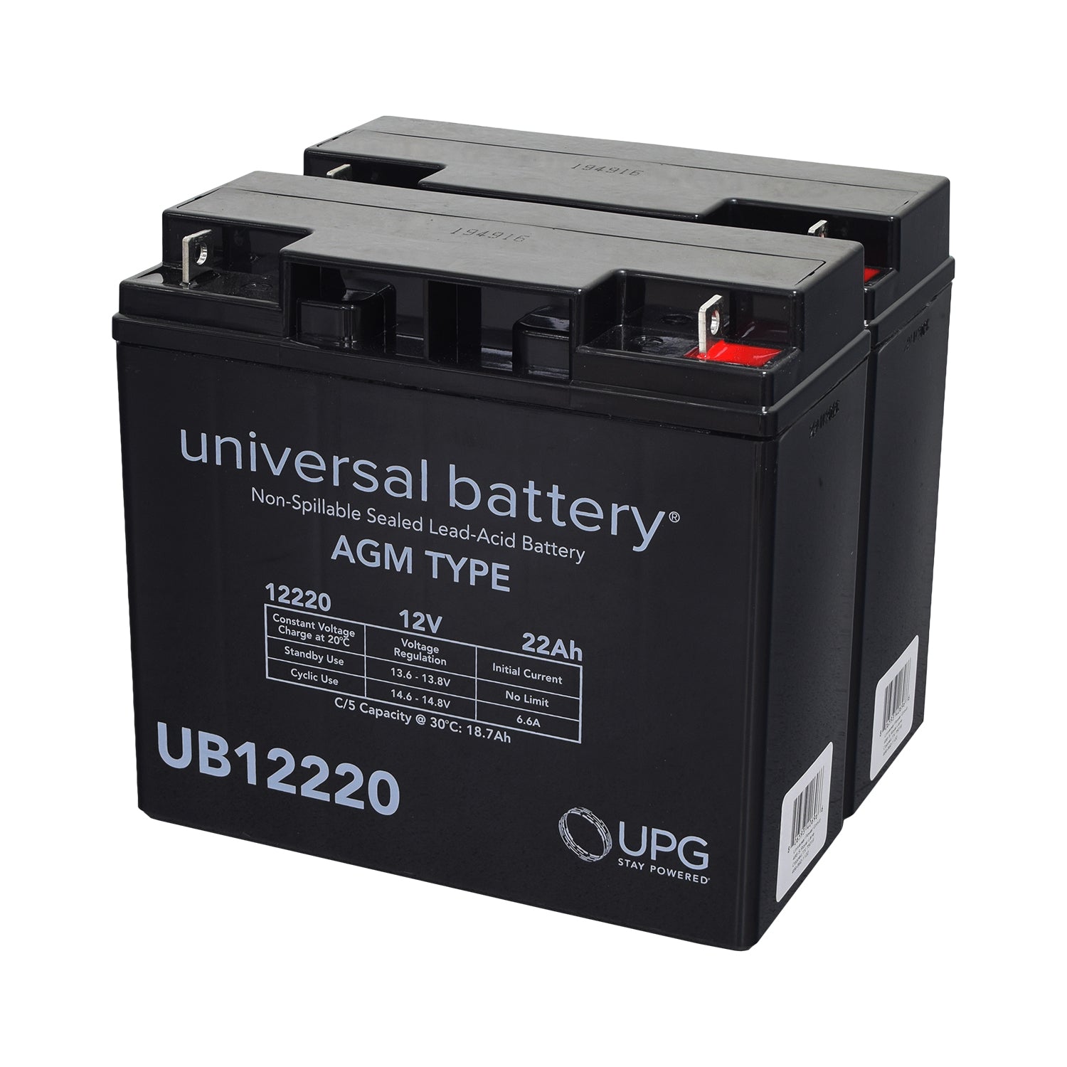 24 Volt Battery Pack for the ActiveCare Cobalt & Cobalt X23, showcasing a black battery with red and white text, ideal for power chairs, offering high capacity and exceptional between-charge run time.