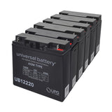 Group of black 72 Volt 22 Ah (18 - 20 Ah Upgrade) Battery Pack for Emmo Electric Scooters, showcasing multiple sealed lead acid batteries arranged together.