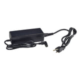 36 Volt 12 Ah Lithium-ion Electric Bike e-Bike Battery Pack & Charger, featuring a black power cord with a plug, designed for compatibility with most ebikes and includes a Lithium-compatible charger.