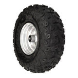 145/70-6 Front Wheel Assembly for Baja Blitz, Dirt Bug, Doodle Bug, & Racer, featuring a black tire with a silver rim and detailed tread.