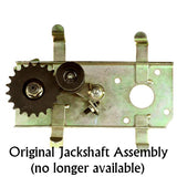 Jackshaft Assembly & Cover for the Baja Mini Bike MB200, featuring visible metal gears and a steel clutch cover. Ideal for upgrading older bikes, it includes a pre-installed 6203ZZ bearing.