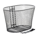 Black Wire Mesh Basket with Hardware for PaceSaver Scooters, featuring a sturdy black handle and metal mounting bracket, designed to replace damaged or missing baskets on most PaceSaver scooter models.