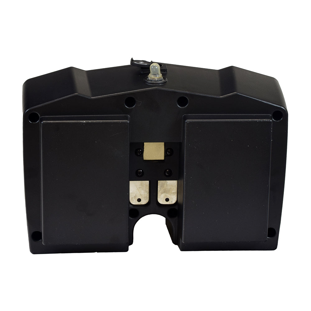 24 Volt Standard Capacity Battery Box Assembly for Drive Spitfire Scout & Spitfire Scout DLX, featuring a black rectangular box with a visible light and buckle, perfect for mobility scooter power replacement.