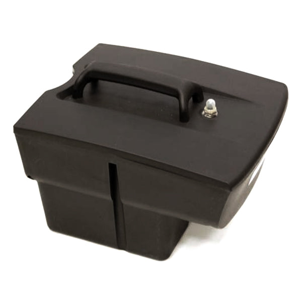 Battery Box Assembly for the Golden Technologies Alante DX, featuring a sturdy black box with a handle, designed as a replacement or spare power source for the Alante DX power chair.