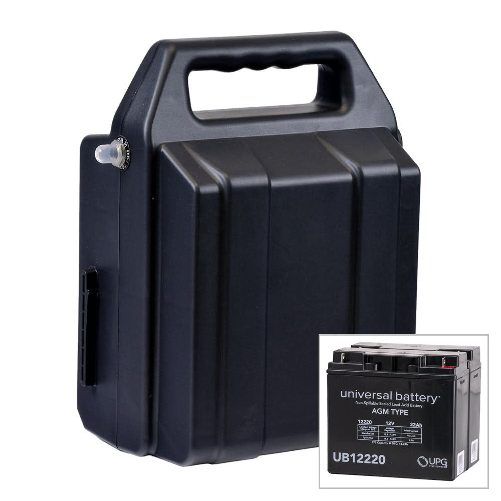 Golden Technologies LiteRider battery box assembly with an upgraded 22Ah battery pack.