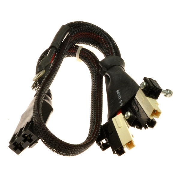 Battery Breaker Harness for Pride Legend (SC3000) mobility scooter, featuring a close-up of a black and white electrical connector and cable.