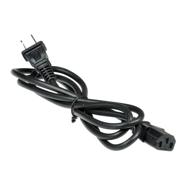 Battery Charger for the Rascal 655 Mobility Scooter, featuring a close-up of a black power cord with a plug, suitable for off-board charging with XLR connectors and automatic shutoff.