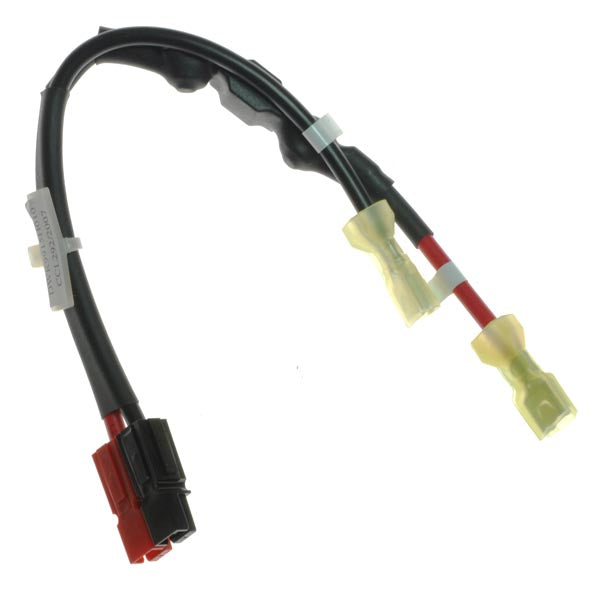 Battery Wiring Harness with Fuse Link for Pride Dart and Sonic (SC50/SC52) Mobility Scooters, featuring close-up of black and red electrical wires with terminals, ideal for scooter battery connections.