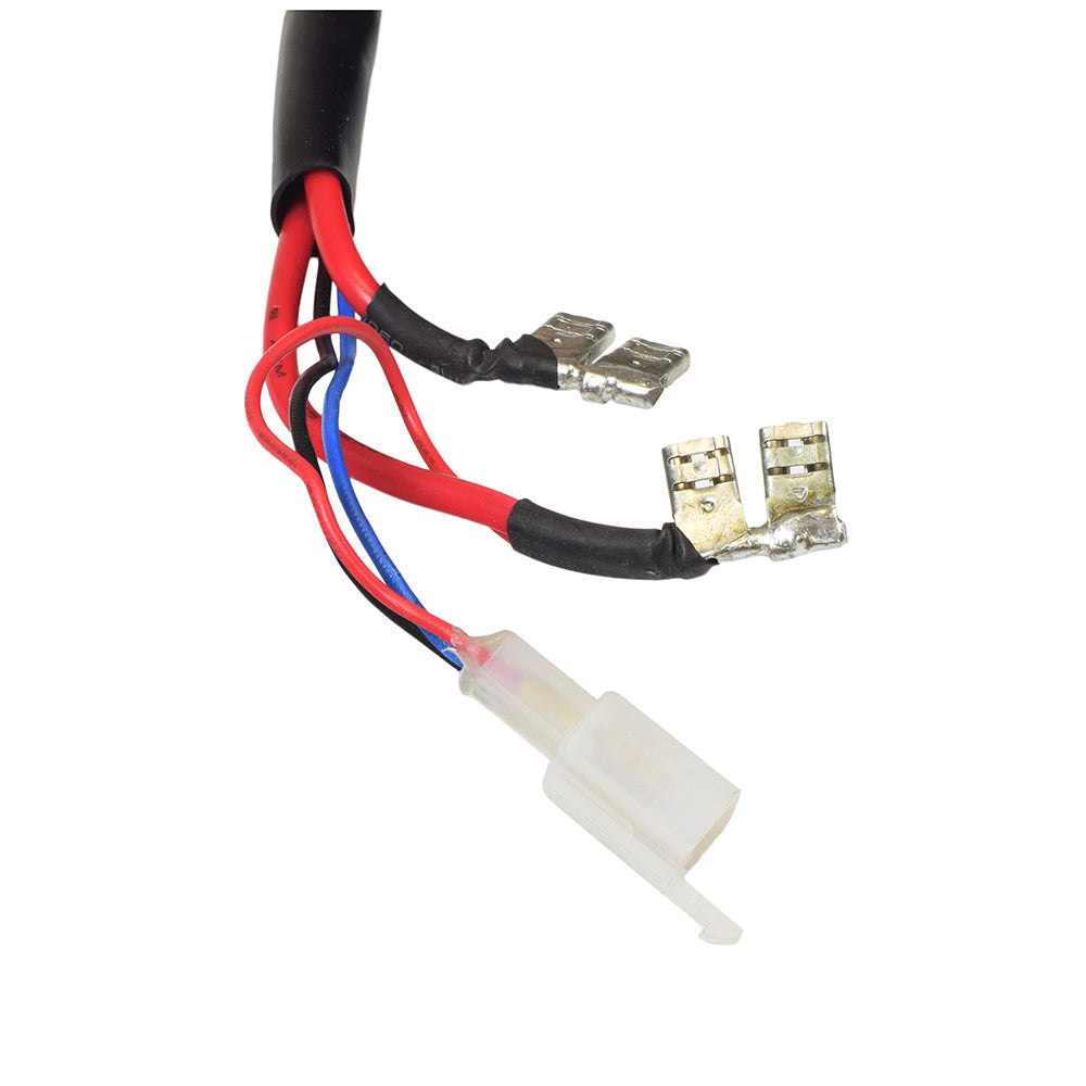 Battery Wiring Harness with Charge Inhibitor for Schwinn & IZIP 400, 500 & 750 Series Scooters, featuring close-up details of electrical wiring and connectors.