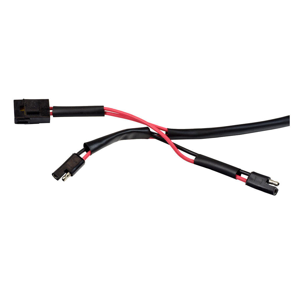 Battery Wiring Harness Without Charge Inhibitor for Schwinn & IZIP 1000 Series Scooters, featuring a black and red wire set with connectors, suitable for models with XLR-3 charging ports.