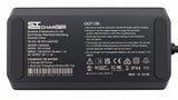 Battery charger data plate information for the Drive Zoome lightweight mobility scooter. 24 volt 2.0 amp