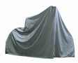 Bicycle Cover in Silver draped over a vehicle, showcasing its protective function.