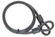 Close-up of the Bike Leash Cable, highlighting its sturdy black build with a secure cap, ideal for enhancing bike or scooter safety.