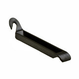 Scooter & Bike Tire Lever: A black metal tool with a curved spoon end and a hook for easy tire and tube changes on bicycles and scooters.