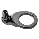 Black Cable Hanger: A black metal tool designed for bikes and scooters, featuring a screw and a hole for securing cables, enhancing your riding experience with practical Sunlite accessories.