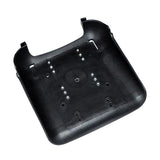 Black Molded Seat Base for the Jazzy Select Traveler, a black plastic component featuring multiple holes, designed as the OEM replacement part to ensure compatibility and reliability for your mobility device.