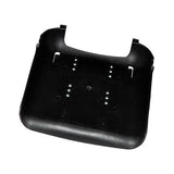 Black Molded Seat Base for the Jazzy Select Traveler, a black plastic accessory with multiple holes, designed as an OEM replacement part for mobility scooters.