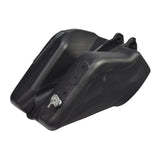 Black Plastic Fuel Tank with Petcock Valve for 90cc to 150cc ATVs, featuring a durable black plastic body and a visible metal screw, suitable for custom gas-powered projects and various Chinese-made ATVs.