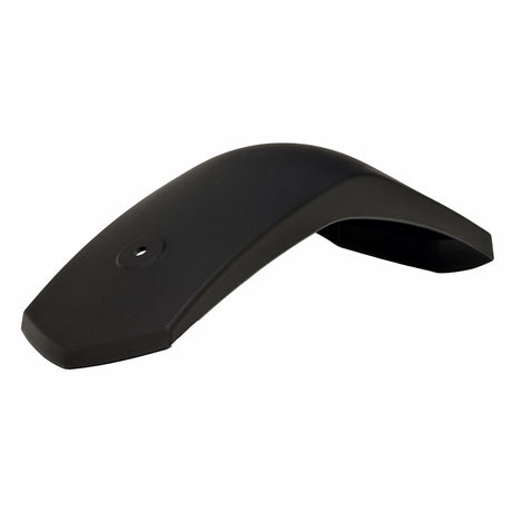 Black Plastic Rear Fender for the Massimo MM-MB100 Mini Bike, made of durable black ABS plastic, shown on a white background. This replacement part is essential for the rear of the mini bike.