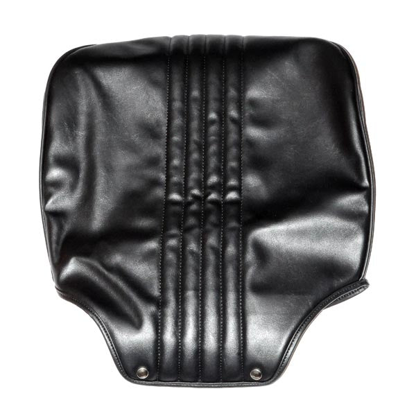 Black Molded Vinyl Seat Base Cover for Pride Rally (SC150/SC151/SC155) and Victory (SC160/SC170/SC1600/SC1700) Mobility Scooters, featuring a sleek, black leather finish.