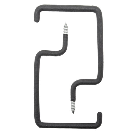 Black XL Heavy-Duty Fat Bike Storage Hooks with screws, ideal for securing bikes or scooters. Features a robust design suitable for various types of bikes and scooters, providing reliable storage solutions.